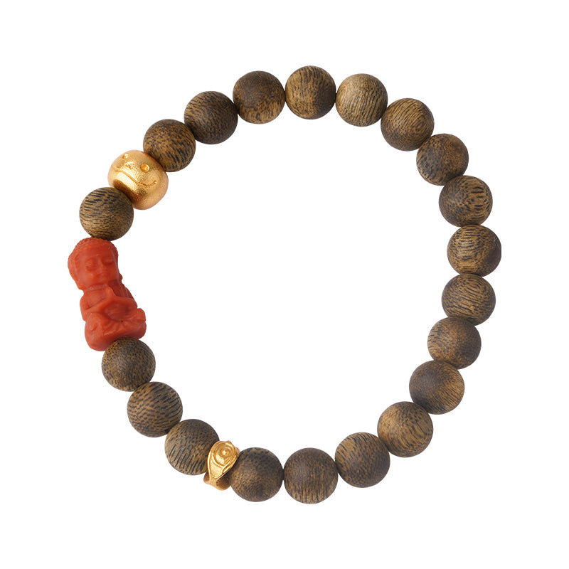 Argawood & South Red Agate Bracelet