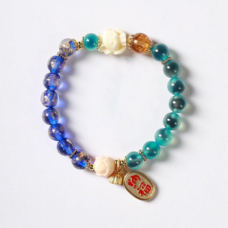 Sugar-core Glaze Bead Fortune Bracelet (8mm) VI