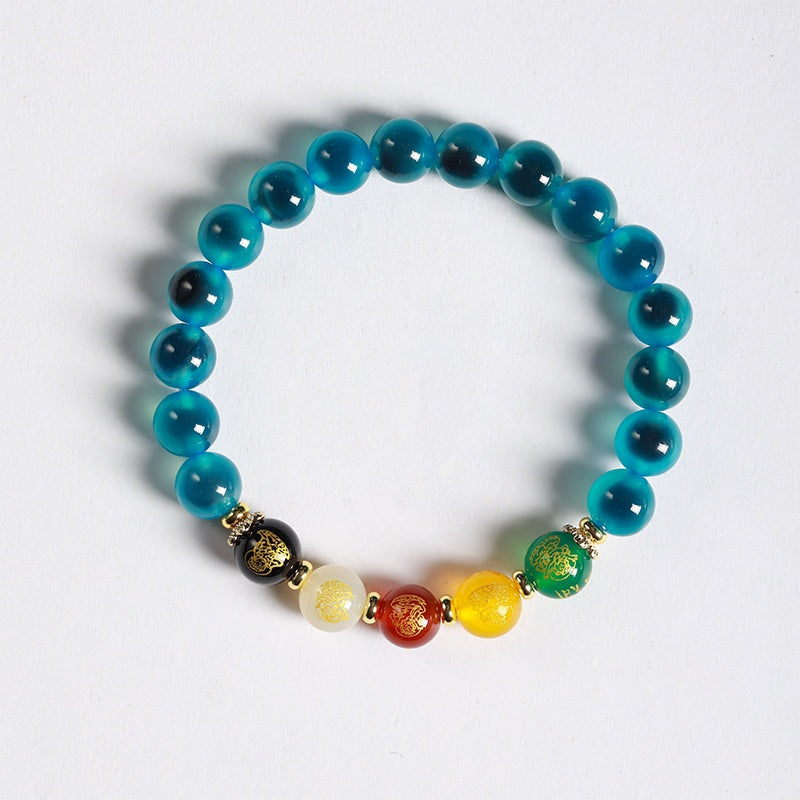 Sugar-core Glaze Bead Fortune Bracelet (8mm) IV