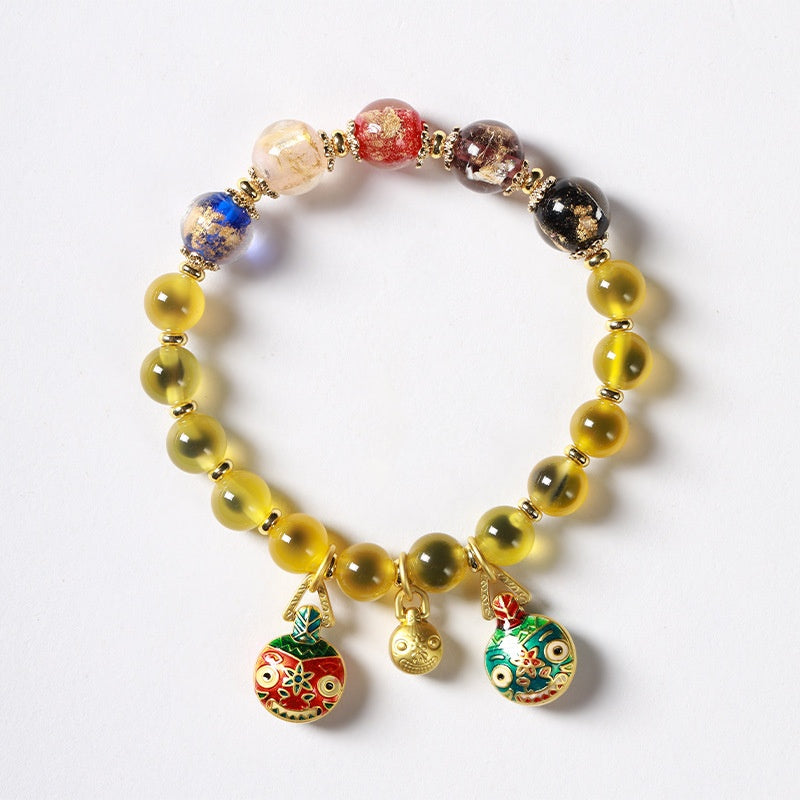 Sugar-core Glaze Bead Fortune Bracelet (8mm) II